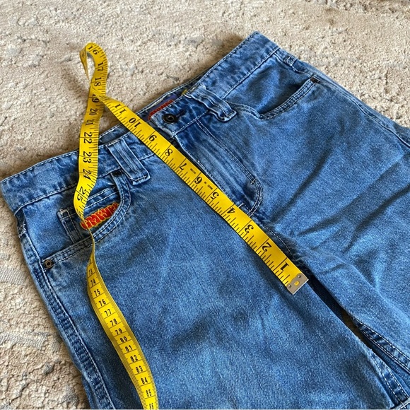 Empyre Vintage Look Cargo Jeans Pants Wide Leg Pockets Medium Wash: 26 - Picture 5 of 13